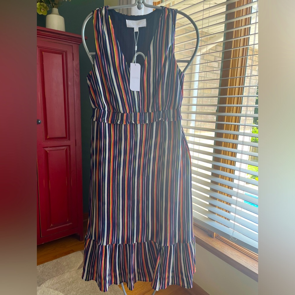 Superfoxx med/lg pull-on candy-inspired midi dress